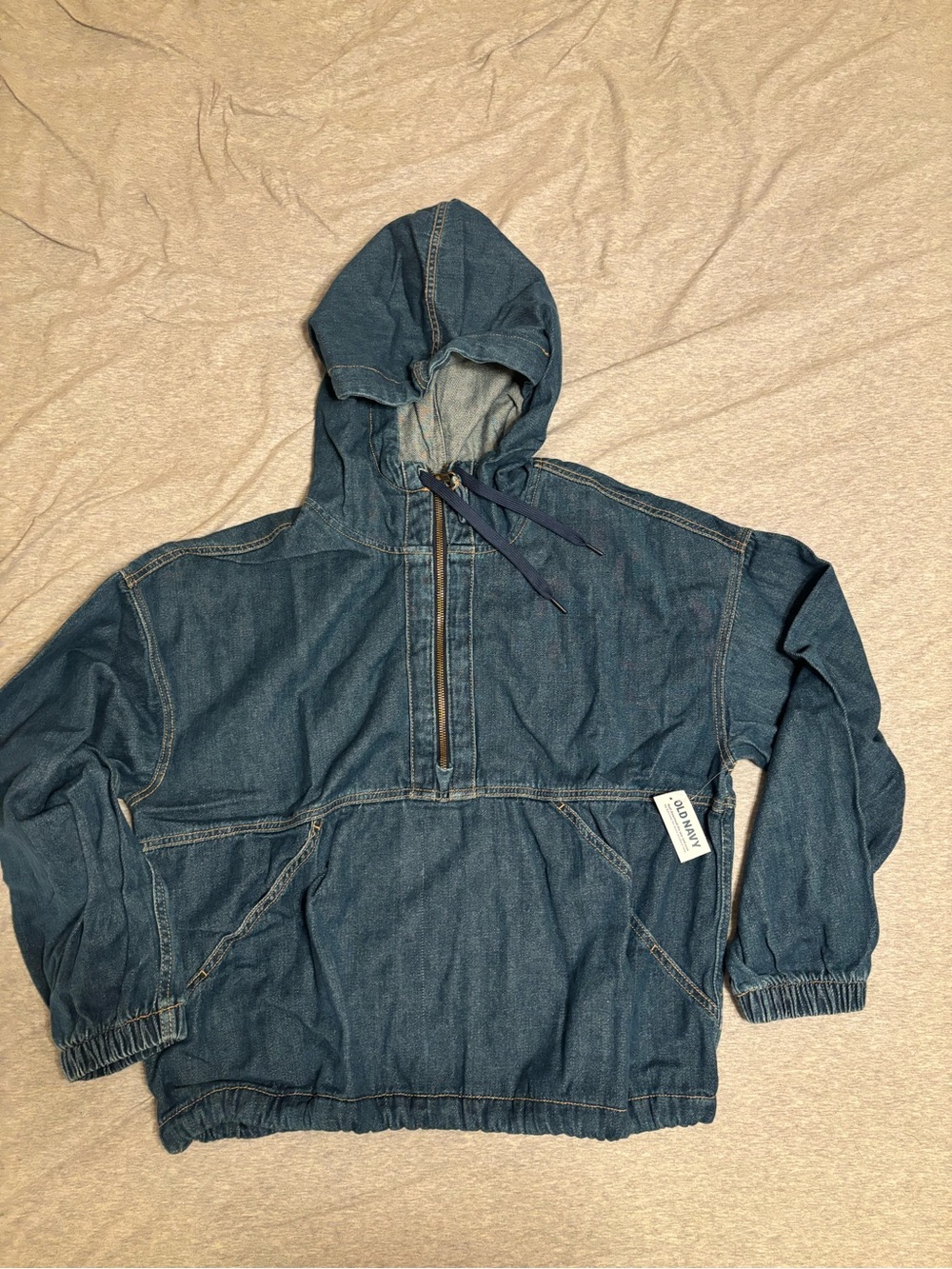 OLd Navy Denim popover Hooded Jacket - Blue